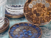 Running With Sisters Mosaic Jar Lid Coasters
